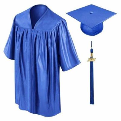 China Customizable Kindergarten Graduation Shiny Costume Including Rich Color Gown Hat Tassel Shiny for sale