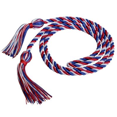 China Wholesale Viable Twisted Rope of Honor for Graduation (Sapphire Blue and Red White) for sale