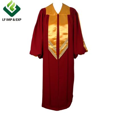 China HOT SALE Matte and Satin Choir Robe 160GSM Matte Choir Robe Church Robes for sale