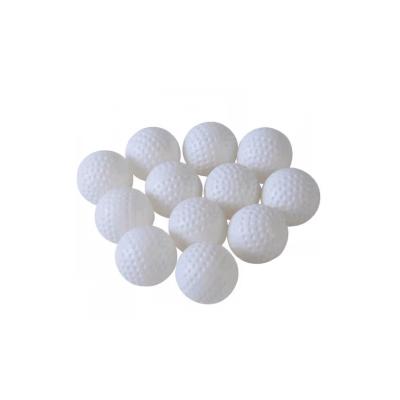 China Wholesale Customized Promotional Customized Logo Bulk Plastic White Empty Golf Ball for sale