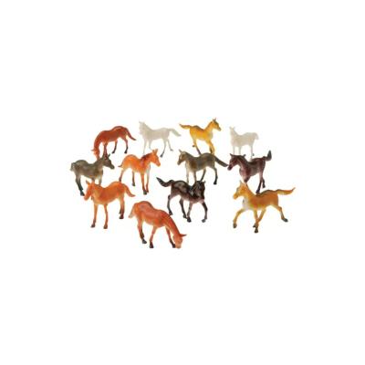 China Customized Mini Small Animal Plastic Child Education Horse Model Toys Figures For Plastic Children for sale