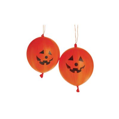 China Kids Rubber Toys Face Pumpkin OEM Halloween Rubber Punching Balls for sale