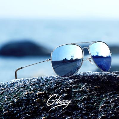 China High-End Designer Famous Brands Sports Men's Aviation Stainless Steel Glass 1:1 High Quality Driving Pilot Sunglasses for sale