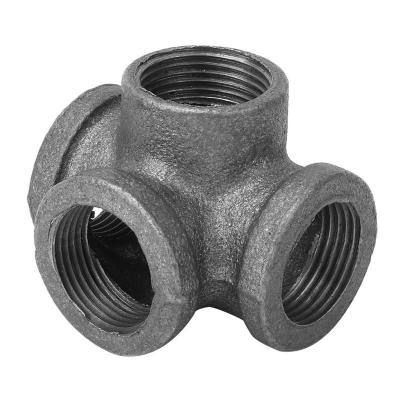 China ISO9001 Standard Malleable Iron Custom Malleable Iron Downpipe Fitting High Hardness Black Connector For Pipe Connection for sale