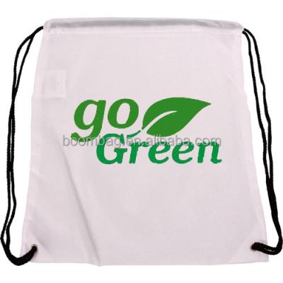 China Custom Reusable Custom Drawstring Bag Eco-friendly Anti-theft Logo Printed 210D Polyester Cheap Promotional Drawstring Bag for sale