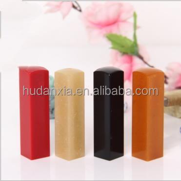 China Korean craft stone /seal1.5cm office stamp red /gray/ black for sale