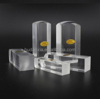 China Glass Supply Crystal Seal Transparent Seal Material White Desktop Crystal Round Plexiglass Seal Material Wholesale for sale