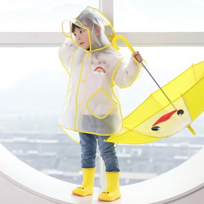 China New Design Environmental Raincoats Singlet Eva Kids Raincoats Boy Girls Transparent Raincape for sale