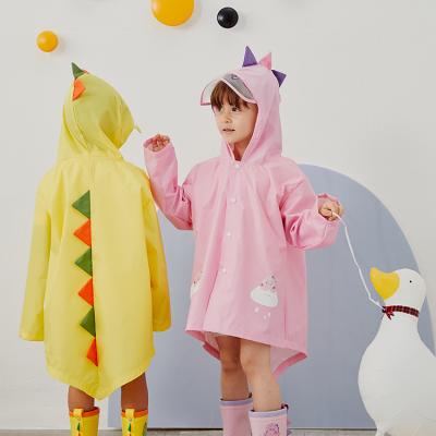 China Raincoats Cloth Children Raincoats Bachelorette Lovely Dinosaur Raincoat High Quality Nylon Waterproof Jacket Rain Coats Kids for sale