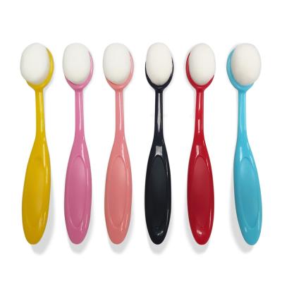 China Plain Flat Brush 6 Colors Toothbrushes Makeup Brushes Private Label Makeup Brushes for sale