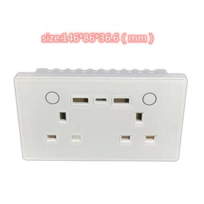 China Residential / Multi-Purpose UK Standard Smart Socket Housing Type 146 , High End Smart Wifi Socket Shell Kit for sale