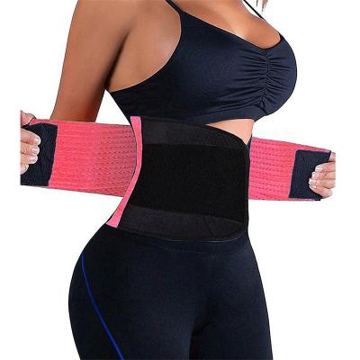 China DURABLE HOOK& BUCKLE CLOSURE: Adjustable Compression Gym Fitness Sports Waist Trainer Training Sweat Belt for Men and Women for sale