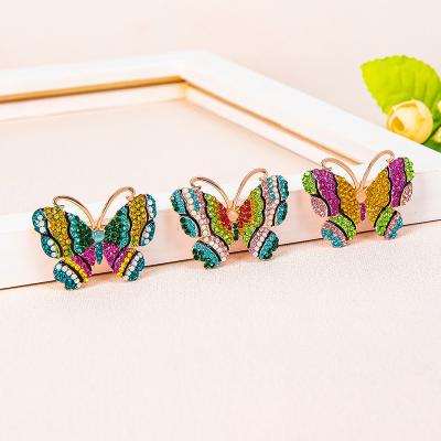 China Brooches Women Vintage Fashion GG Butterfly Rhinestone Gold Silver Brooch Pins Eco-friendly for sale