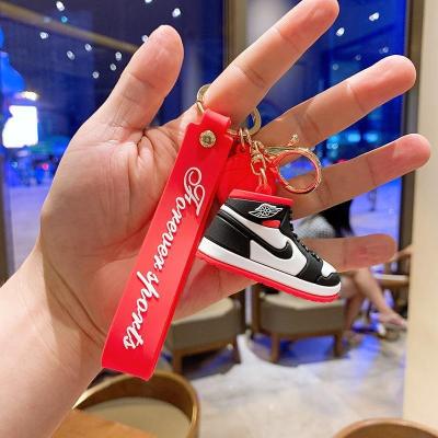 China Custom wholesale custom silicone PVC luxury 3D decoration brand Jordan Mini Basketball Sneaker Shoe chain for sale