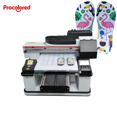 China Large Size A1 Advertising 6090 Indoor Outdoor UV Led EVA PVC PE Foot Shoe Slipper Flatbed Single Flip Flop Printer for sale