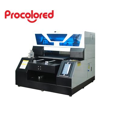 China Garment Shops UV Flatbed Machine Procolored A4 Digital Multicolor UV Flatbed Printer Plastic Smart Card Printing With Reasonable Price for sale