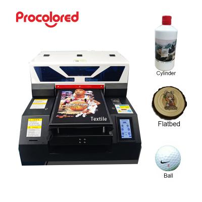 China Garment Shops Procolored Printer Digital Printer T-shirt Flatbed Printing Machine ID Cards Bottle T-shirts Cardboard UV Plastic Cup Golf for sale