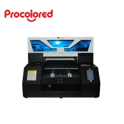 China Garment Shops New Design A4 Card Business Card Printing Machine Plastic UV Flatbed Printer Procolored UV Mobile Phone Case Printer for sale