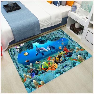 China Modern manufacturer low price digital printed 100% polyester living room center blanket for sale