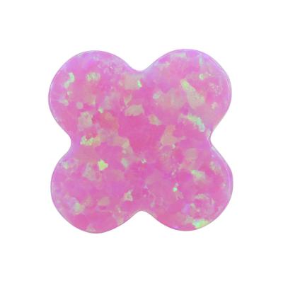 China New Design Game or Fire Color Flower Charm Tooth Pendant Gems Opal Jewelry Synthetic Opal Jewelry Mini Flat Stone Opal Accessory for sale