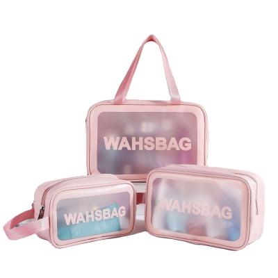 China Wholesale Clear PVC Ladies Pouch Pouch Bags PU Clear Ladies Makeup Bag Fashoion Makeup Cosmetic Bag Beach Travel Customization Bags for sale