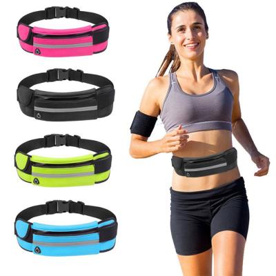 China Water Proof Casual Outdoor Sports Running Jogging Waterproof Fitness Fanny Pack Elastic Waist Bag Phone Holder Belt Pack for sale