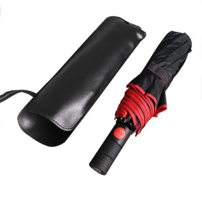 China Luxury Compact Light Weight Red Umbrella Promotional Windproof Outdoor Automatic Automobile Open / Close Customized 3 Per Times Umbrella With for sale