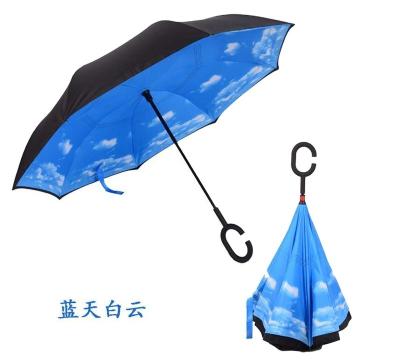 China Ribs 23inches 8 C Minimalist Reverse Umbrella Manual Open Handle reverse20220119 for sale