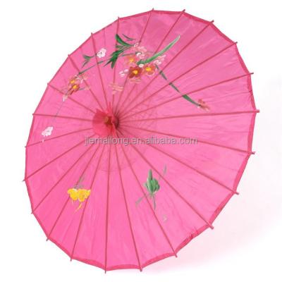 China Bamboo Chinese Japanese Umbrella Wooden Art Deco Parasol Art Dancing Umbrella 11 Colors for sale