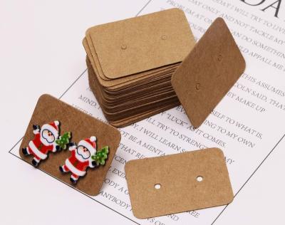 China Eco-Friendly Custom Color Plain Eco-Friendly Kraft Paper Earring Card Holder Display For Jewelry Necklace for sale