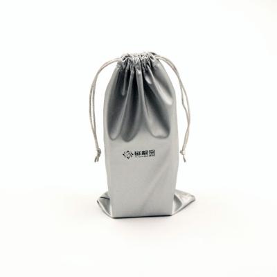 China Fashion Recyclable Wholesale Custom Logo Soft Overnight Bags Recycled Mini Satin Dust Bag Drawstring Bag for sale