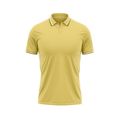 China High Quality Spandex 5% Men's Anti-wrinkle 95% Cotton 95% Casual Slim Fit Polo Shirts Short Sleeves for sale