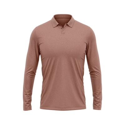 China Wholesale 45% Cotton Long Sleeve Anti-Wrinkle T-shirt Cotton Long Sleeve Comfortable And Durable Men Polo Shirt for sale