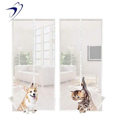 China Anti Mosquito Fiberglass Anti Mosquito Fly Screen Door Magnetic Mesh for sale