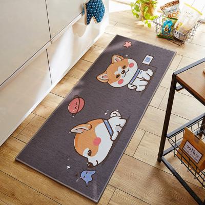 China Modern Customized Printed Anti Slip Kitchen Mat for sale