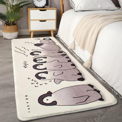 China Washable Cute Animal Printing Bedside Blanket Sheet Set Area Rug Door Mat for sale