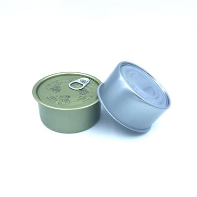 China 842 Canned Food Food Grade Pressed Metal Tin Cans With Easy Open Lids Around Tin Box for sale