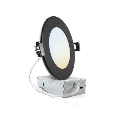 China Modern 4 Inch Indoor LED Panel Light Recessed Black Outdoor Mounted Ceiling Led Light 4