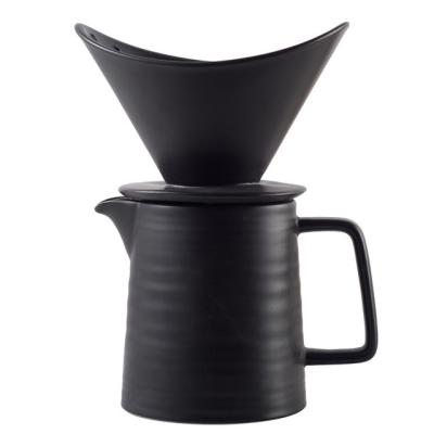 China Viable View Larger Image Ceramic Coffee Filter Mug / Sharing Pot Hand Coffee Maker Drip Filter Coffee Set, Direct Shaped Coffee Filter for sale