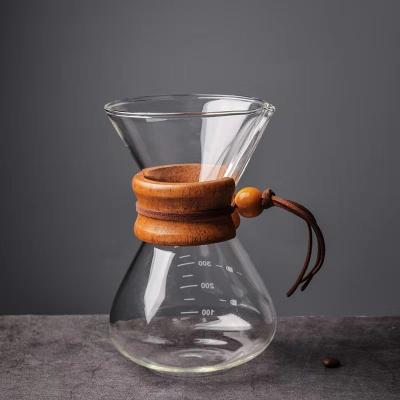 China Sustainable Chemex Classic Glass , V60 Coffee Pot For Making Coffee for sale