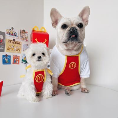 China 2021 Viable New The Same Work Of INS Dog Apparel Clothes Pet Clothes Bib Apron Pet Clothes For Small Dog Cat for sale