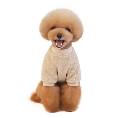 China New Sustainable Fleece Pet Clothes Two-Layer Double-Layer Dog Clothes Thickened Sweater Fleece Clothes For Pet for sale