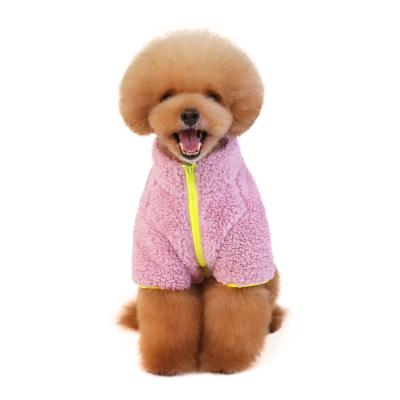 China Sustainable Fall And Winter Pet Clothes New Zipper Dog Sweater Clothes Soft Pets Clothes For Dogs Cats for sale