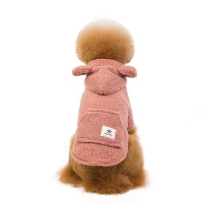 China Teddy Plush Inside Pet Clothes Viable Crystal Super Soft Bear Dog Clothes Cute Appearance Clothes For Pet for sale