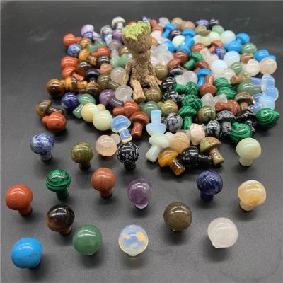 China Crystal Therapy Stones Gifts Europe Shape Crystal Mushroom Cute Multi Materials Small Size Cute Available Unique Gifts for sale