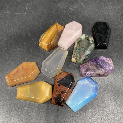 China Europe Small Size Crystal Coffins Multi Materials Available For Halloween Crafts Crystal Therapy Crystal Stones for sale