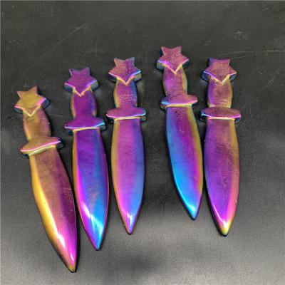 China Unique Europe Aura Knives Crystal Craft Gift Crystal Therapy Stones for sale