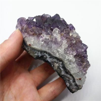 China Europe Irregular Cut Natural Amethyst Group Crystal Wholesale for sale