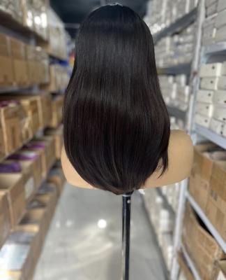 China Wholesale High Quality Straight Hair Replacement Full Hand Tied Glueless Black Straight Hair 100% Medical Wig For Alopecia Patients for sale