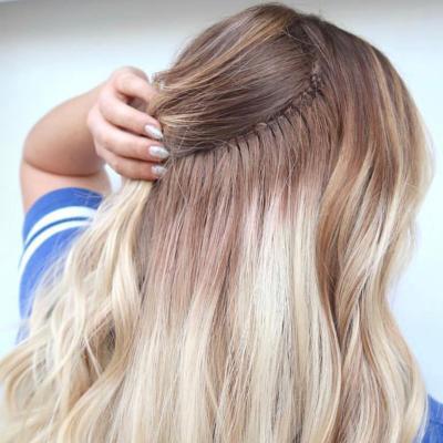 China Directly Wholesale 100% Virgin Real Cuticle Russian Hair Feeling Soft Untouched Soft Color Custom Hand Tied Hair Weft Extensions for sale